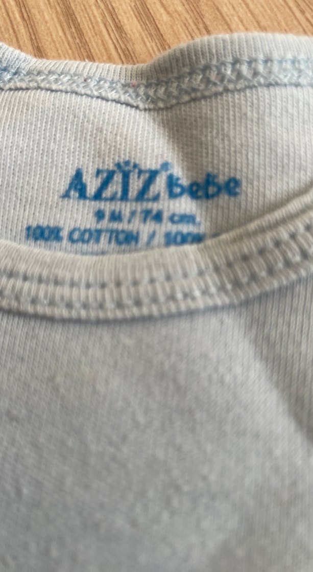 Uzun Kollu Mavi Bebek Çıtçıtlı Body - Görsel 2