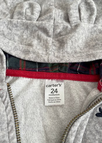 Erkek Çocuk Gri Kapüşonlu Fermuarlı Sweatshirt - Görsel 2