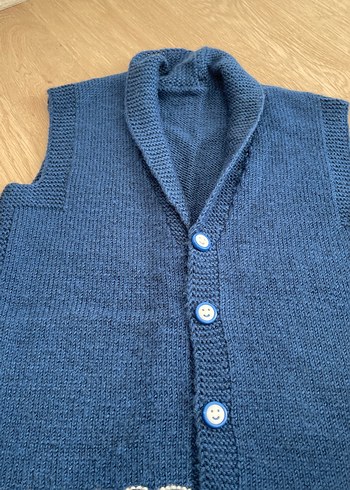 Erkek Çocuk Lacivert Örgü Yelek - Görsel 2