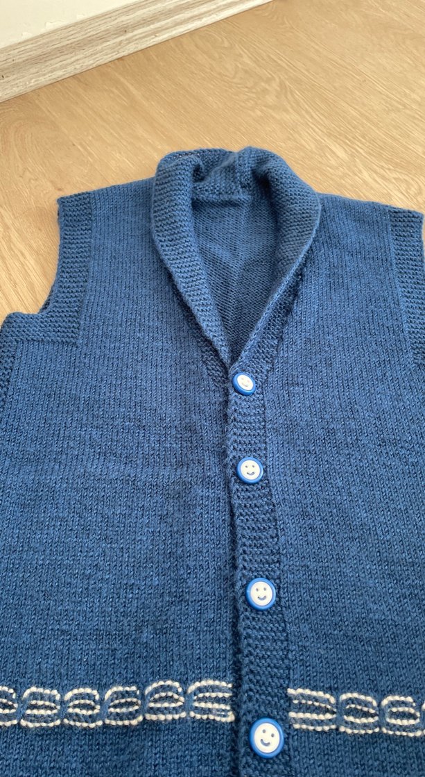 Erkek Çocuk Lacivert Örgü Yelek - Görsel 2