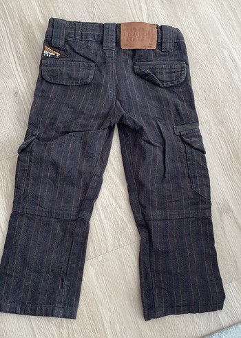 Erkek Çocuk Çizgili Kemerli Kot Pantolon - Görsel 3