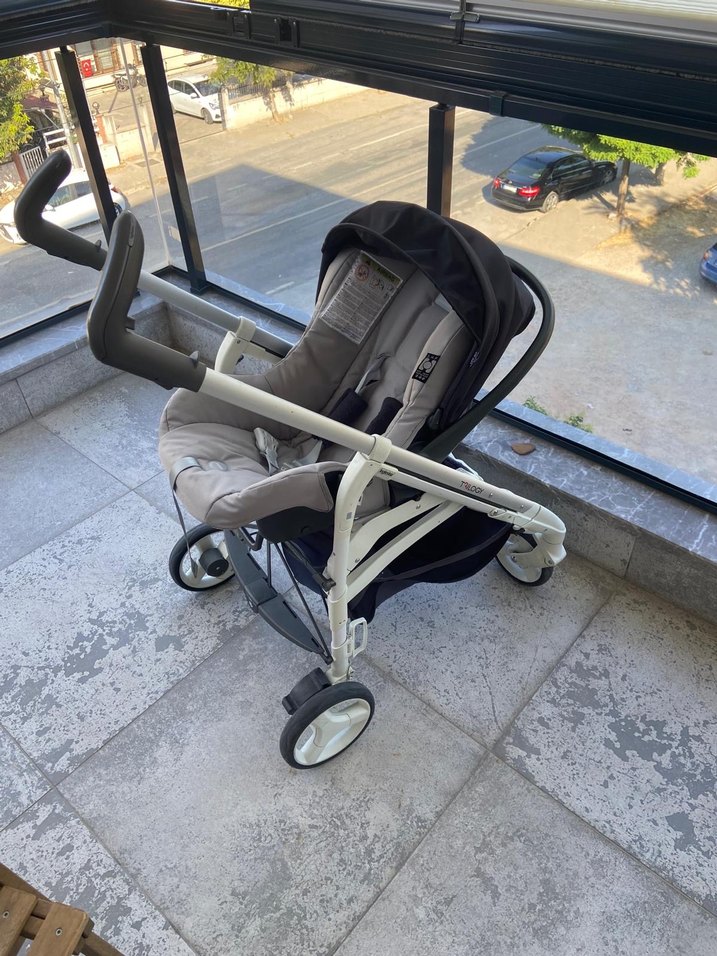 Gri Bebek Arabası ve Oto Koltuğu Seti - Görsel 2