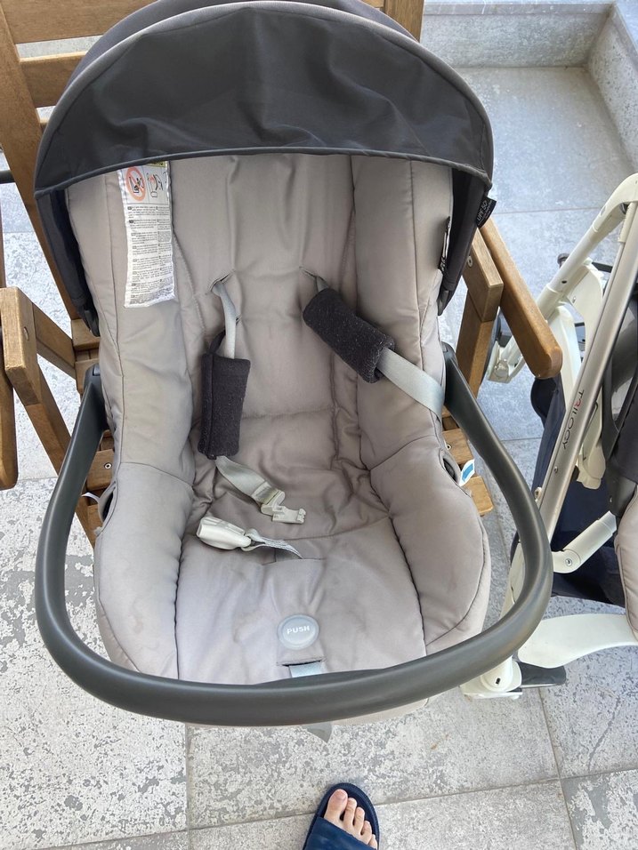 Gri Bebek Arabası ve Oto Koltuğu Seti - Görsel 5