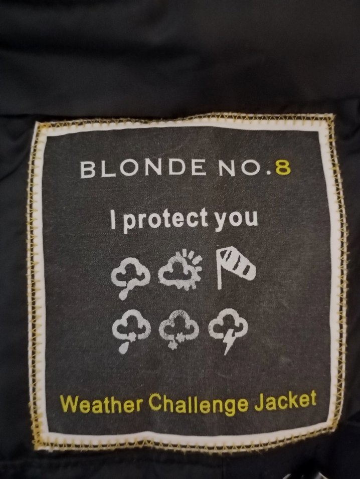 Blonde No. 8 Unisex Çocuk Siyah Kürklü Streetwear Kaban - Görsel 2