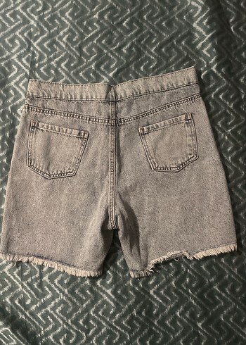 Diğer Gri Kadın Denim Mini Şort