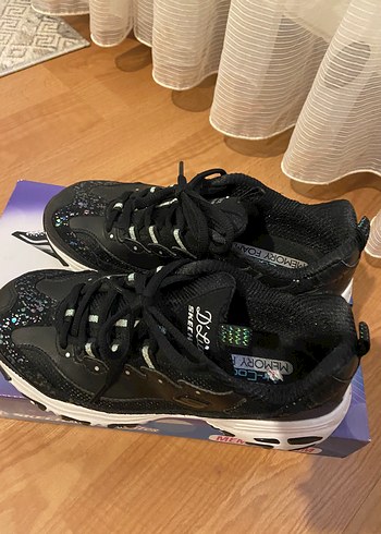 Skechers Skechers Siyah Yılan Desenli Kadın Spor Ayakkabı