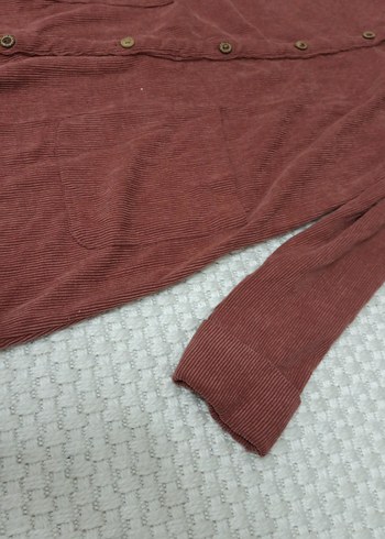 36 Beden Bordo Düğmeli Uzun Kollu elbise