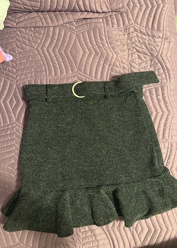 Kemerli Fitilli Kadın Etek
