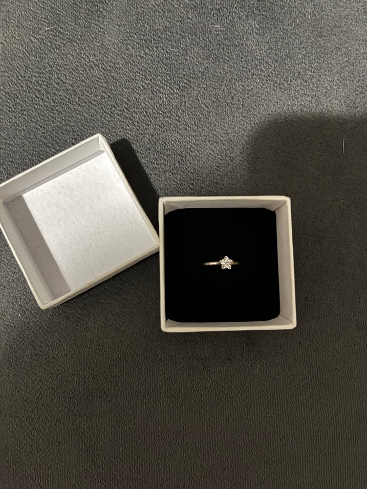 Pandora Minimalist Beyaz Kadın Yüzük yıldızlı - Görsel 4