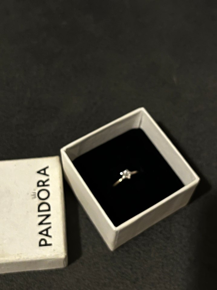 Pandora Minimalist Beyaz Kadın Yüzük yıldızlı - Görsel 2