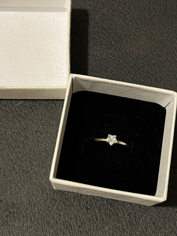 Pandora Minimalist Beyaz Kadın Yüzük yıldızlı - Görsel 3