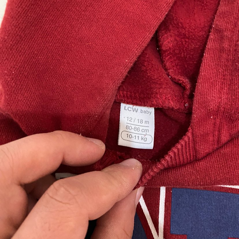 Koyu Kırmızı Kapüşonlu Erkek Çocuk Sweatshirt - Görsel 2