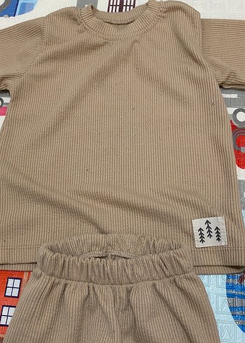 Uzun Kollu Kahverengi Bebek Takımı - Görsel 2