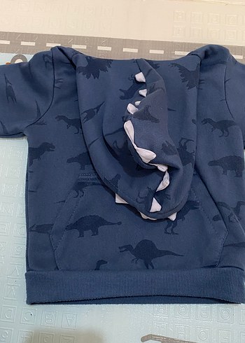 Erkek Çocuk Kapüşonlu Dinozor Baskılı Sweatshirt - Görsel 2