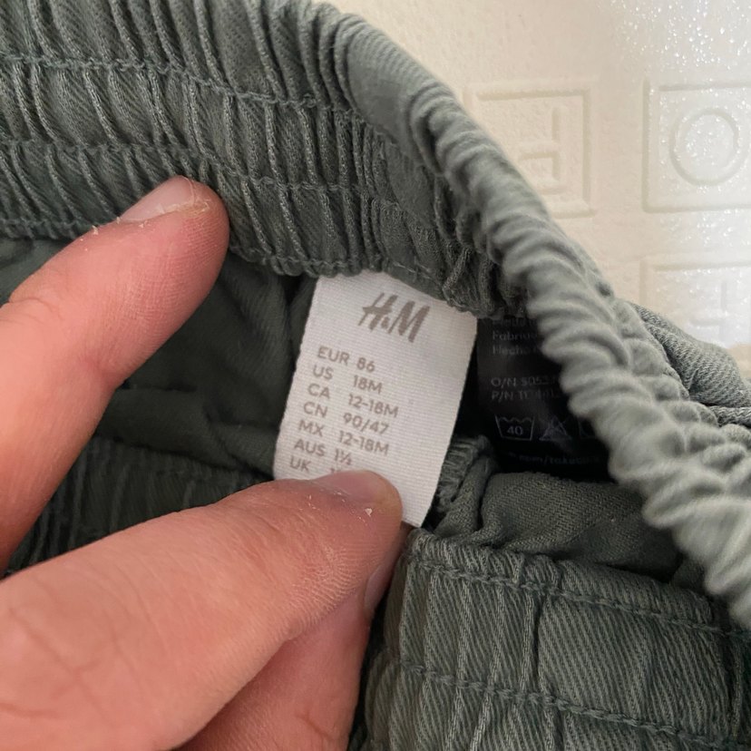 Gri Düğmeli Erkek Çocuk Pamuk Pantolon - Görsel 2