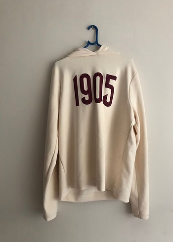 Beyaz Oversize Kadın Sweatshirt 1905 Baskılı