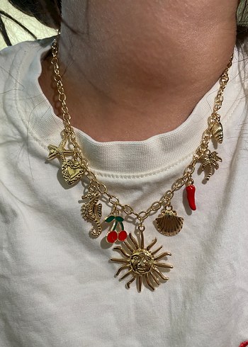 Zara Bohem Güneş Figürlü Altın Kolye