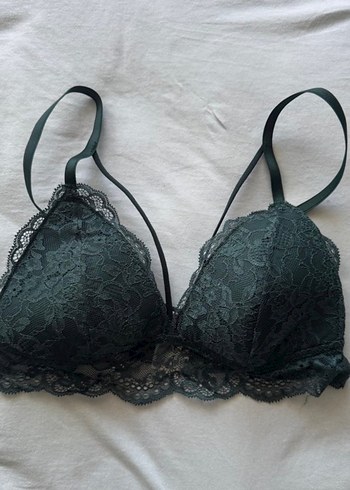 Kullanılmış Koyu Yeşil Dantel Bohem Kadın Bralet