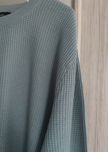 Gri Erkek Triko Salaş Kazak mağazaların iade değişim ürünleridir - Görsel 2