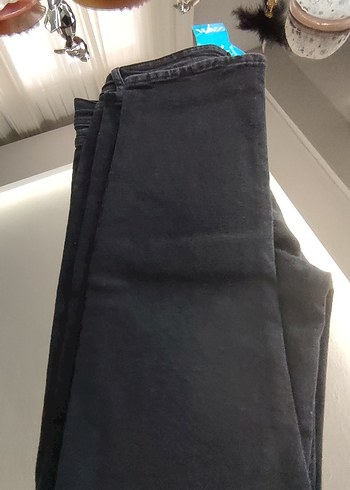 Siyah Düğmeli erkek Kot Pantolon - Görsel 9