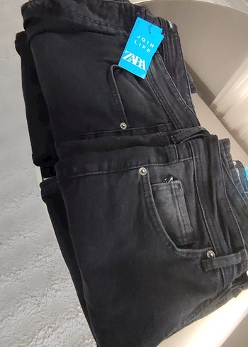 Siyah Düğmeli erkek Kot Pantolon - Görsel 6