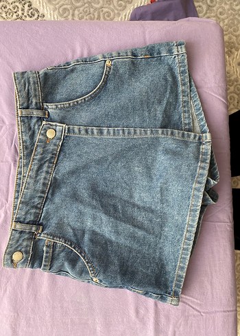 26 Beden Kot Denim Şort Mini Etek