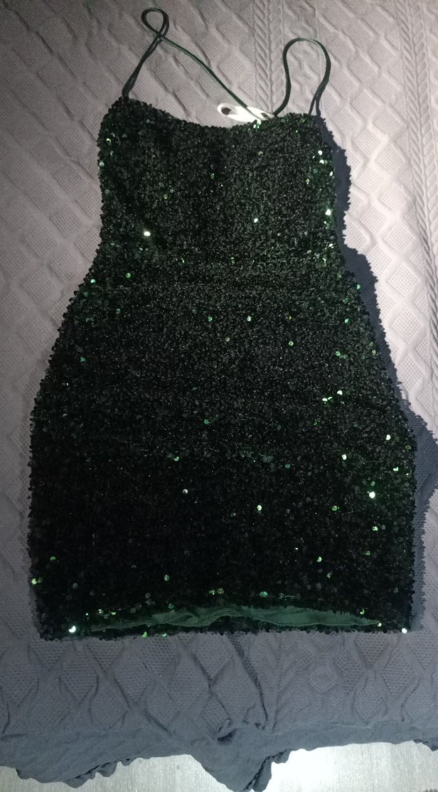 Oleg cassini payetli Mini abiye - Görsel 3