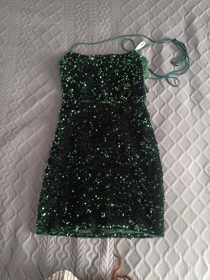 Oleg cassini payetli Mini abiye - Görsel 4