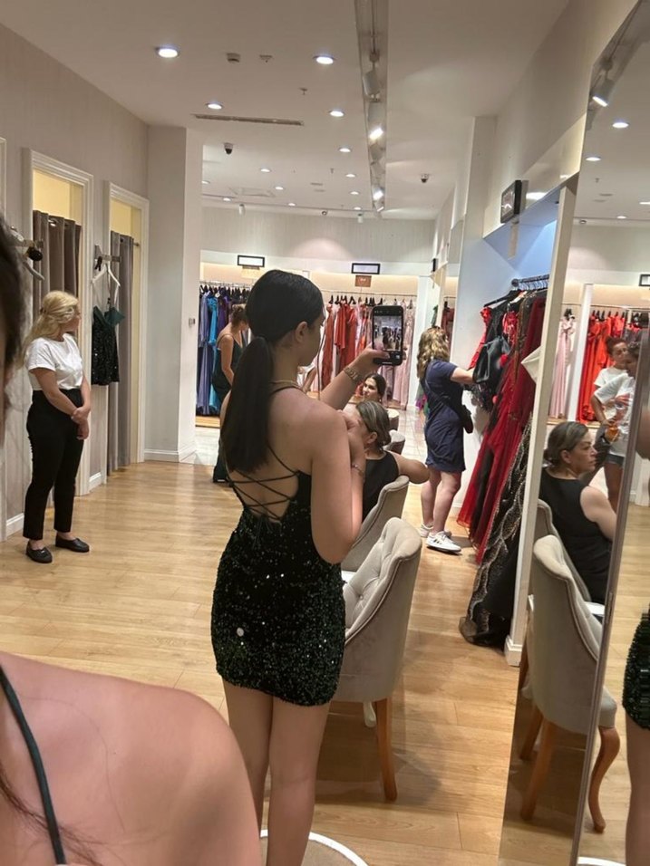 Oleg cassini payetli Mini abiye - Görsel 2