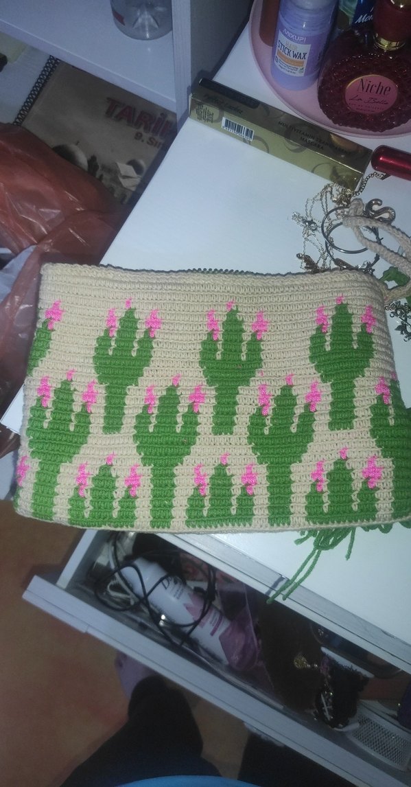 Nakışlı Örgü Bohem Kadın Portföy Çanta - Görsel 2