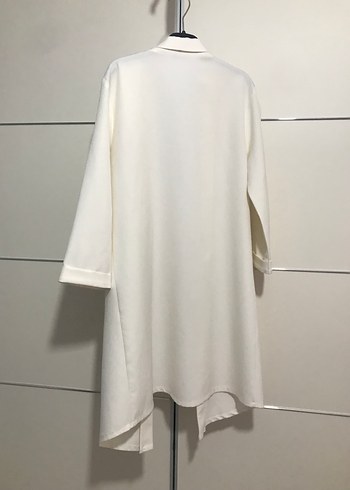 Vakko beyaz uzun kollu kadın ceket - Görsel 3