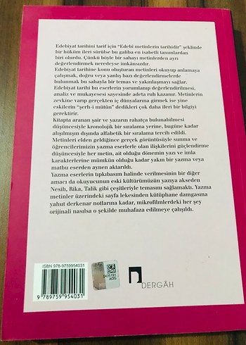Eski Türk Edebiyatı Tarihi Metinleri Kitabı