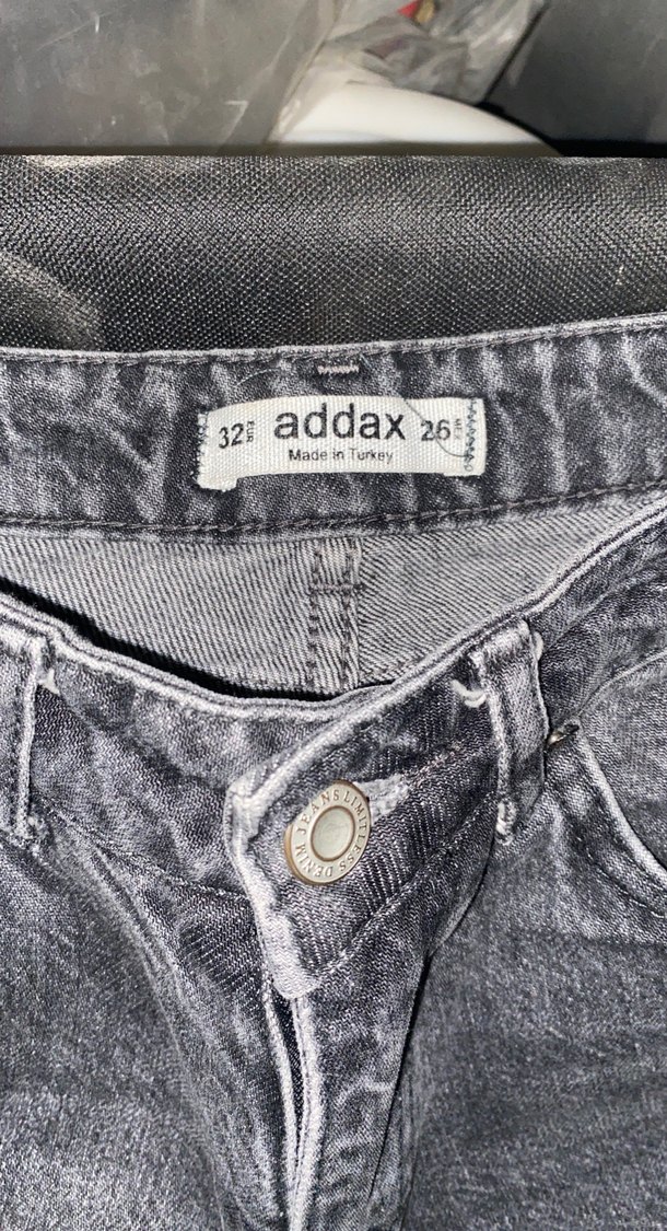 Gri Kadın Bol Kesim Denim Pantolon - Görsel 3