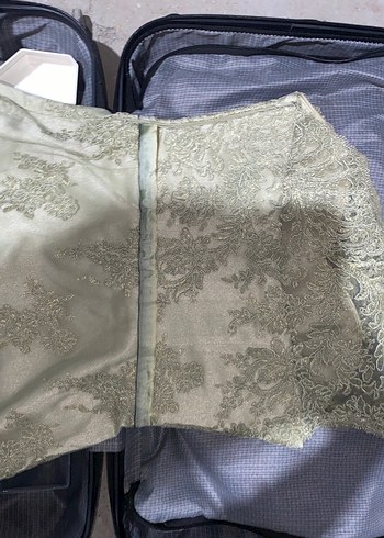 Dantel Detaylı Gri Midi Abiye Elbise - Görsel 7