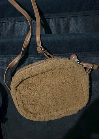 Kahverengi Peluş Kadın Çanta - Görsel 4