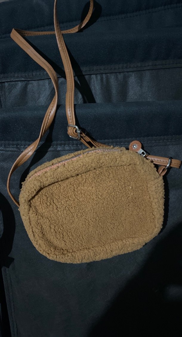 Kahverengi Peluş Kadın Çanta - Görsel 4