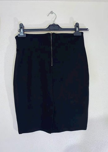 Siyah Kemerli Midi Hamile Eteği - Görsel 2