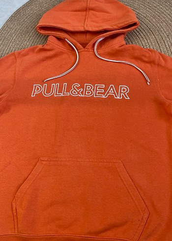 Pull&Bear Turuncu Kapüşonlu Sweatshirt