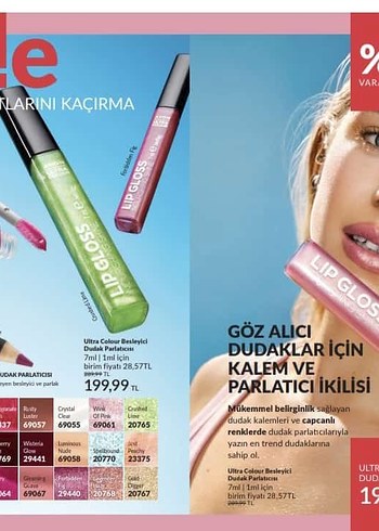 Khaki Renk Pastel Dudak Kalemi ve Parlatıcı