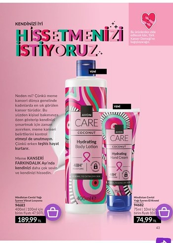 Avon Care Hindistan Cevizi Vücut Losyonu 400ml