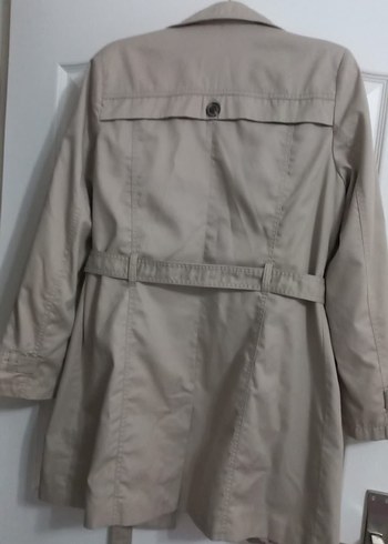 LC Waikiki Bej Düğmeli Kadın Midi Trençkot