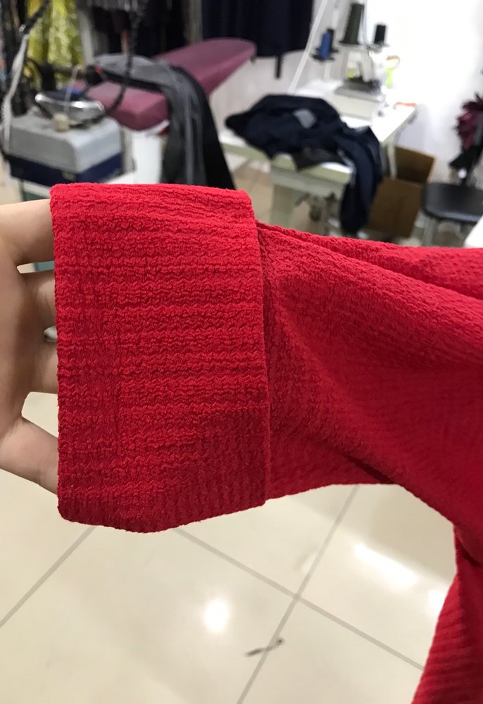 Kadın Kırmızı Uzun Salaş Hırka - Görsel 4