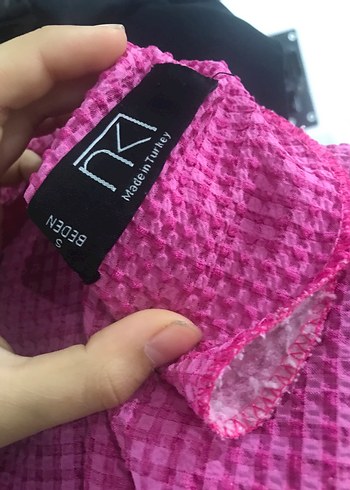 Piliseli Pembe Midi Kadın Kumaş TUNİK TAKIM - Görsel 8