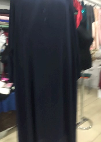 Lacivert Kadın Uzun Salaş Elbise - Görsel 2