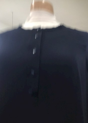 Lacivert Kadın Uzun Salaş Elbise - Görsel 5