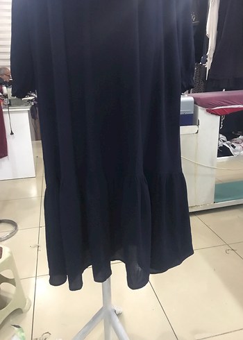 Siyah Uzun Kollu Salaş Kadın Elbise - Görsel 4