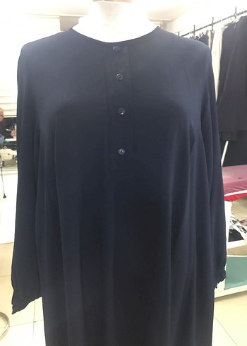 Siyah Uzun Kollu Salaş Kadın Elbise - Görsel 3