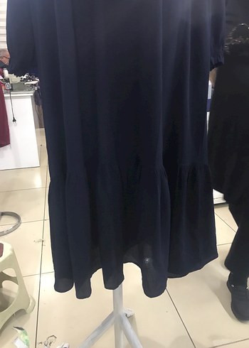 Siyah Uzun Kollu Salaş Kadın Elbise - Görsel 5