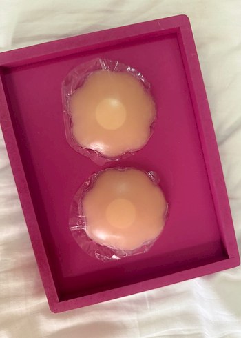 diğer Beden pembe Renk Çiçek Desenli Mini Göğüs Pedi