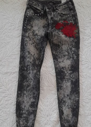 Baskılı skiny pantalon
